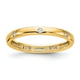 thumbnail image 1 of 14K Yellow Gold Ring Band Eternity Diamond Round 1 10CT Polished Bezel Setting, 1 of 5