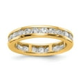 thumbnail image 1 of 14K Yellow Gold Ring Band Eternity Diamond Round Polished 1.5ct Channel , Size 8, 1 of 1