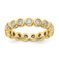 thumbnail image 1 of 14K Yellow Gold Ring Band Eternity Diamond Round Polished 1ct Bezel Set , Size 9, 1 of 4