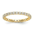thumbnail image 1 of 14K Yellow Gold Ring Band Eternity Diamond Round Polished shared Prong 1ct , Size 7, 1 of 4