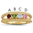 thumbnail image 1 of 14K Yellow Gold Ring Band Family & Mother's Customize Stones Round, Size 5, 1 of 4