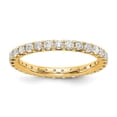 thumbnail image 1 of 14K Yellow Gold Ring Band Lab Grown Diamond SI1 SI2, G H I, Eternity , Size 9, 1 of 1