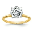 thumbnail image 1 of 14K Yellow Gold Ring Band Moissanite Round White .80ct. 6.0mm Solitaire, Size 5, 1 of 4