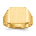 thumbnail image 1 of 14K Yellow Gold Ring Band Signet 12.0x12.0mm Open Back Men's, Size 5, 1 of 5