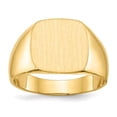 thumbnail image 1 of 14K Yellow Gold Ring Band Signet 12.0x13.0mm Closed Back Men's, Size 5, 1 of 5