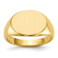 thumbnail image 1 of 14K Yellow Gold Ring Band Signet 12.0x16.0mm Closed Back Men's, Size 6, 1 of 5