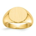 thumbnail image 1 of 14K Yellow Gold Ring Band Signet 12.5x14.0mm Open Back Men's, 1 of 5