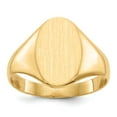 thumbnail image 1 of 14K Yellow Gold Ring Band Signet 12.5x8.5mm Closed Back, Size 5, 1 of 5