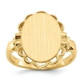 thumbnail image 1 of 14K Yellow Gold Ring Band Signet 14.0x10.5mm Open Back, 1 of 5