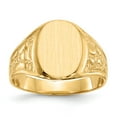 thumbnail image 1 of 14K Yellow Gold Ring Band Signet 14.5x11.0mm Closed Back Men's, Size 5, 1 of 5