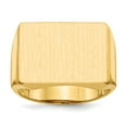 thumbnail image 1 of 14K Yellow Gold Ring Band Signet 14.5x19.5mm Open Back Men's, Size 6, 1 of 5