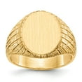 thumbnail image 1 of 14K Yellow Gold Ring Band Signet 15.0x12.0mm Closed Back Men's, Size 5, 1 of 5