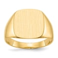 thumbnail image 1 of 14K Yellow Gold Ring Band Signet 15.0x13.5mm Closed Back Men's, Size 9, 1 of 5