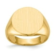 thumbnail image 1 of 14K Yellow Gold Ring Band Signet 15.0x15.5mm Closed Back, Size 5, 1 of 5