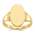 thumbnail image 1 of 14K Yellow Gold Ring Band Signet 15.0x9.0mm Open Back, Size 5, 1 of 5