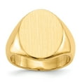 thumbnail image 1 of 14K Yellow Gold Ring Band Signet 17.5x14.0mm Closed Back Men's, Size 8, 1 of 5