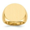 thumbnail image 1 of 14K Yellow Gold Ring Band Signet 21.5x22.0mm Open Back Men's, Size 8, 1 of 5
