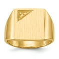 thumbnail image 1 of 14K Yellow Gold Ring Band Signet 3 to 15 mm (tapered), Size 8, 1 of 5