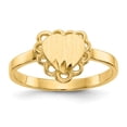 thumbnail image 1 of 14K Yellow Gold Ring Band Signet 6.5x7.0mm Open Back Heart, Size 8, 1 of 5
