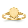 thumbnail image 1 of 14K Yellow Gold Ring Band Signet 7.0x6.5mm Open Back, 1 of 5