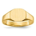 thumbnail image 1 of 14K Yellow Gold Ring Band Signet 7.5mmx6mm Solid Back, 1 of 5