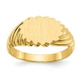 thumbnail image 1 of 14K Yellow Gold Ring Band Signet 7.5x10.0mm Open Back, Size 6, 1 of 5