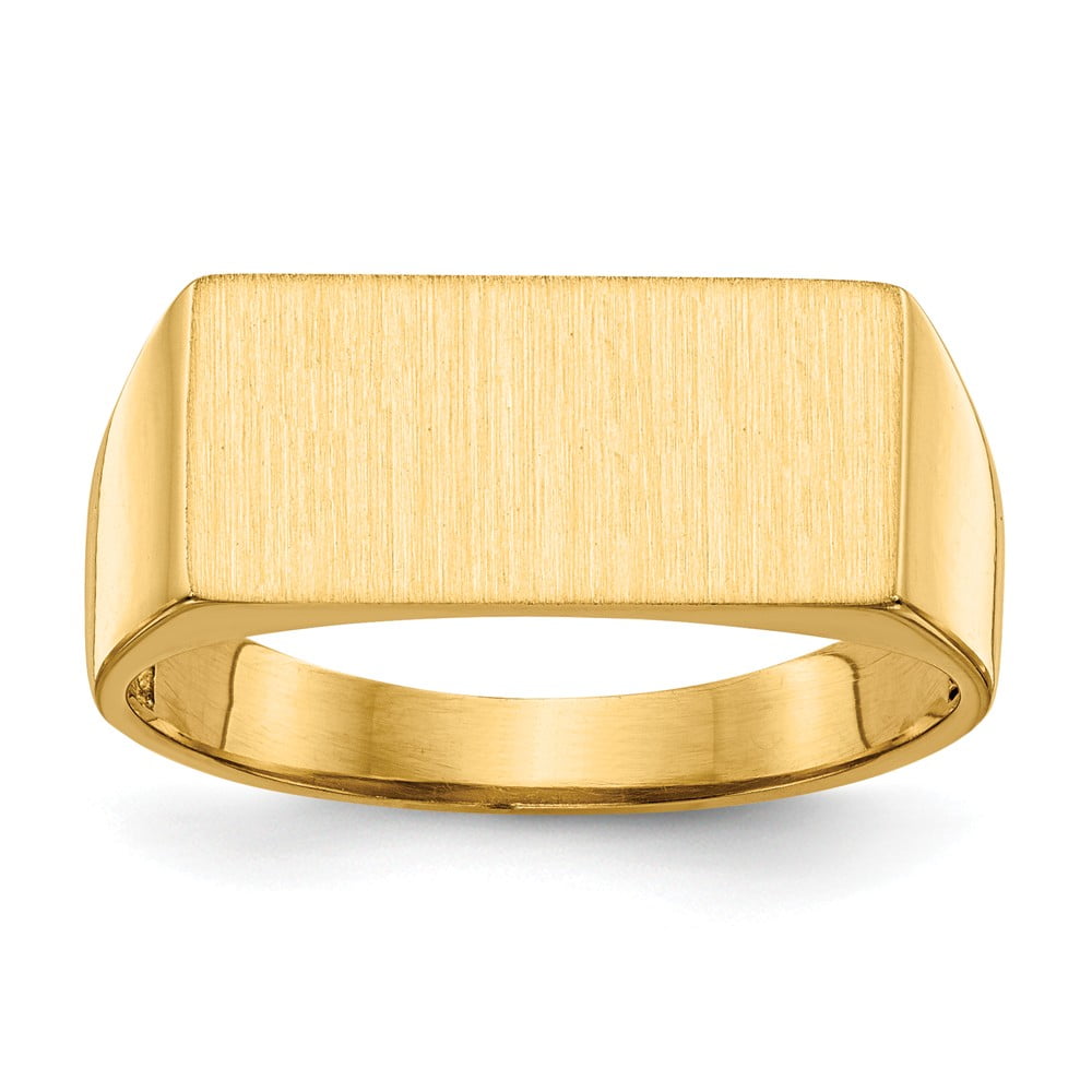 【HYERES LOR】22FW★ Noailles color 14K Single Ring (male) 14K Yellow Gold Ring Band Signet 8.0x16.5mm Open Back Men's