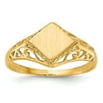 thumbnail image 1 of 14K Yellow Gold Ring Band Signet 8.0x8.5mm Open Back, 1 of 5