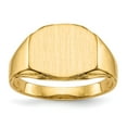 thumbnail image 1 of 14K Yellow Gold Ring Band Signet 8.5x11.5mm Open Back, Size 9, 1 of 5