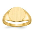 thumbnail image 1 of 14K Yellow Gold Ring Band Signet 9.5x10.0mm Closed Back, Size 5, 1 of 5