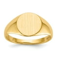thumbnail image 1 of 14K Yellow Gold Ring Band Signet 9.5x10.5mm Open Back, Size 6, 1 of 5
