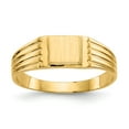 thumbnail image 1 of 14K Yellow Gold Ring Band Signet, Size 5, 1 of 5