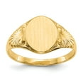 thumbnail image 1 of 14K Yellow Gold Ring Band Signet, Size 7, 1 of 5