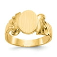 thumbnail image 1 of 14K Yellow Gold Ring Band Signet, Size 8, 1 of 5