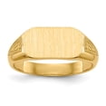 thumbnail image 1 of 14K Yellow Gold Ring Band Signet Solid Back, Size 6, 1 of 5