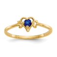 thumbnail image 1 of 14K Yellow Gold Ring Band Themed (09) September Sapphire Blue, 1 of 5