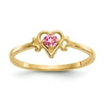 thumbnail image 1 of 14K Yellow Gold Ring Band Themed (10) October Pink Tourmaline, 1 of 5