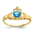thumbnail image 1 of 14K Yellow Gold Ring Band Themed (12) December Cubic Zirconia CZ Blue, Size 5, 1 of 5