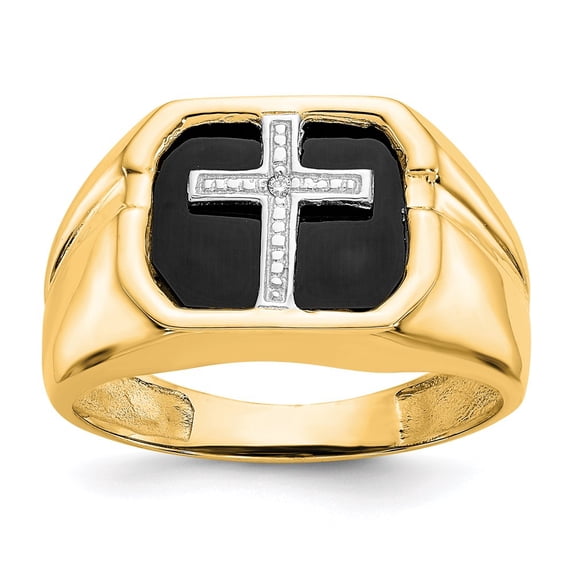 14K Yellow Gold Ring Band Themed 3 to 12 mm (tapered), Size 8