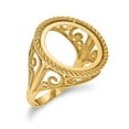 thumbnail image 1 of 14K Yellow Gold Ring Band Themed Holds 1 10oz American Eagle coin Product does not include, Size 9, 1 of 8