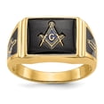thumbnail image 1 of 14K Yellow Gold Ring Band Themed Men's Masonic, Size 6, 1 of 5