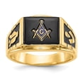 thumbnail image 1 of 14K Yellow Gold Ring Band Themed Men's Masonic, Size 6, 1 of 5