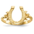 thumbnail image 1 of 14K Yellow Gold Ring Band Themed Open Back Textured, Size 6, 1 of 4