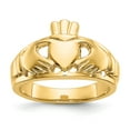 thumbnail image 1 of 14K Yellow Gold Ring Band Themed Polished Ladies Claddagh, 1 of 5