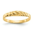 thumbnail image 1 of 14K Yellow Gold Ring Band Themed Satin Valley Dome, Size 6, 1 of 5