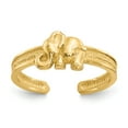 thumbnail image 1 of 14K Yellow Gold Ring Band Toe Elephant, Size 9, 1 of 5