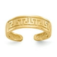 thumbnail image 1 of 14K Yellow Gold Ring Band Toe Greek Key, Size 9, 1 of 5