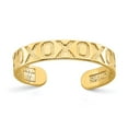 thumbnail image 1 of 14K Yellow Gold Ring Band Toe X & O Pattern, 1 of 5