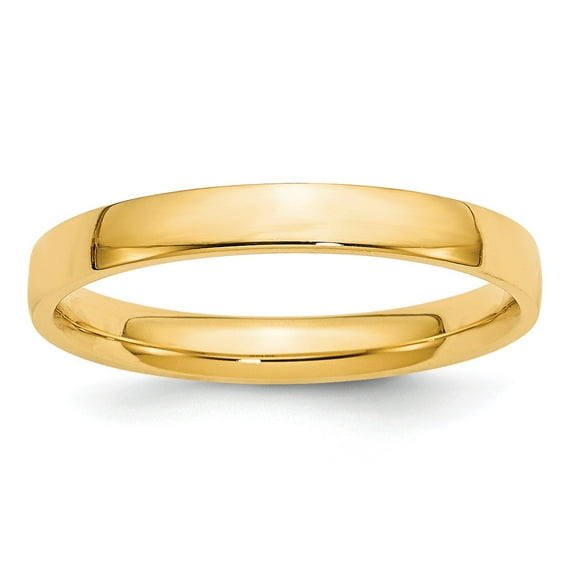 14K Yellow Gold Ring Band Wedding Comfort 3mm LTW Fit Size 5