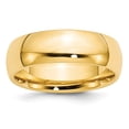 thumbnail image 1 of 14K Yellow Gold Ring Band Wedding Comfort Domed 7mm Comfort-Fit, 1 of 3